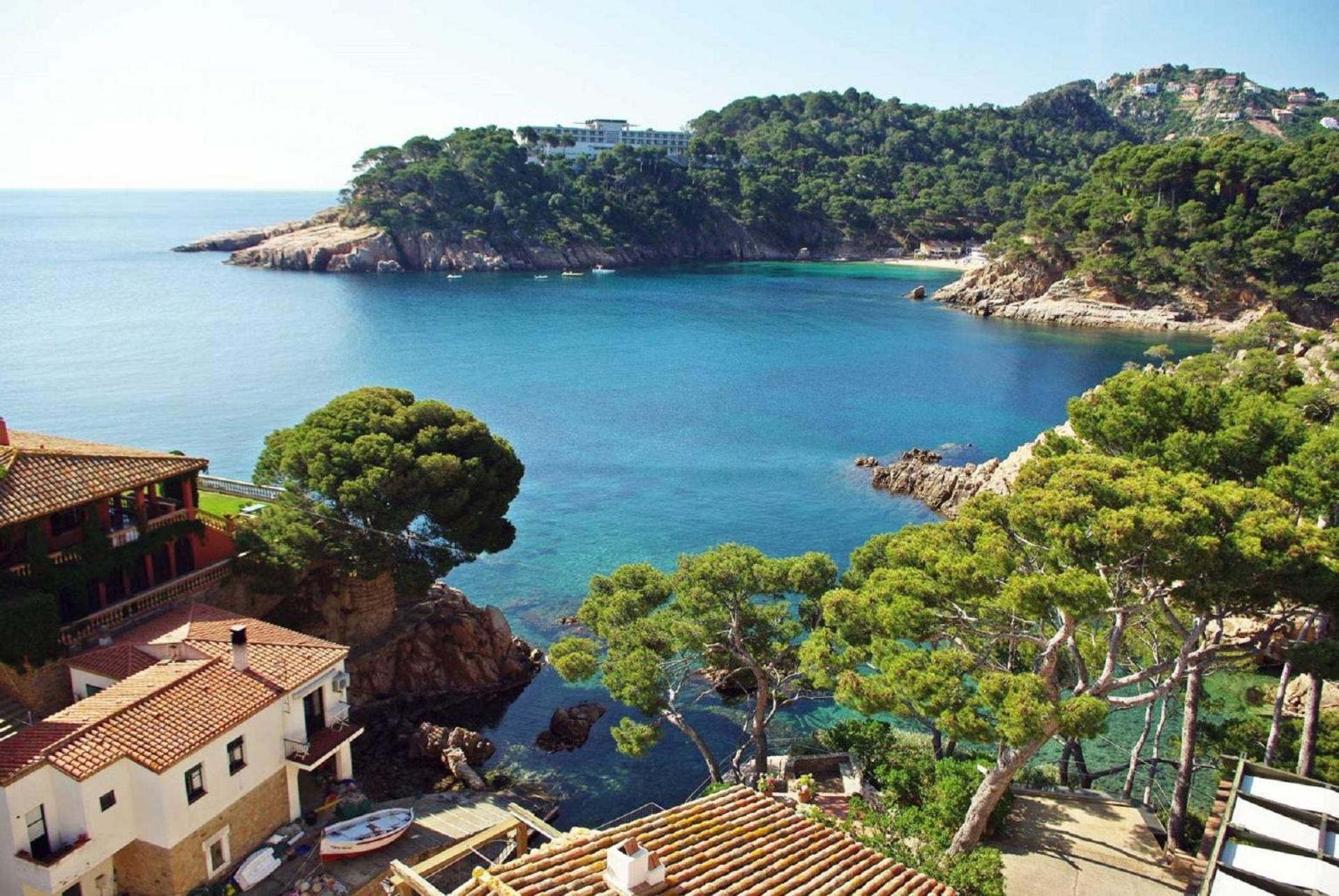 Sol y Mar 8-Maison jumelée avec terrasse, piscine et parking communautaire, surplomb de mer Begur Extérieur photo